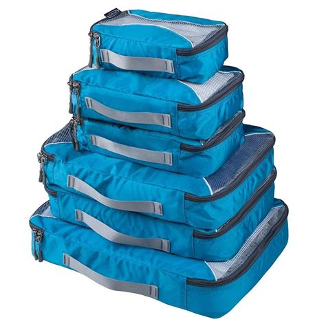 plastic packing cubes.